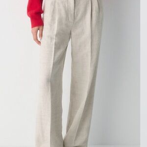 Wilfred Cream Wide-Leg Pants